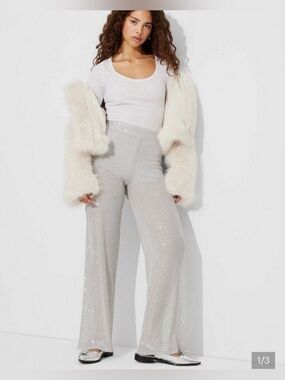 🍉3/$25Wild Fable Wide Leg Sequin Party Pants NWT!